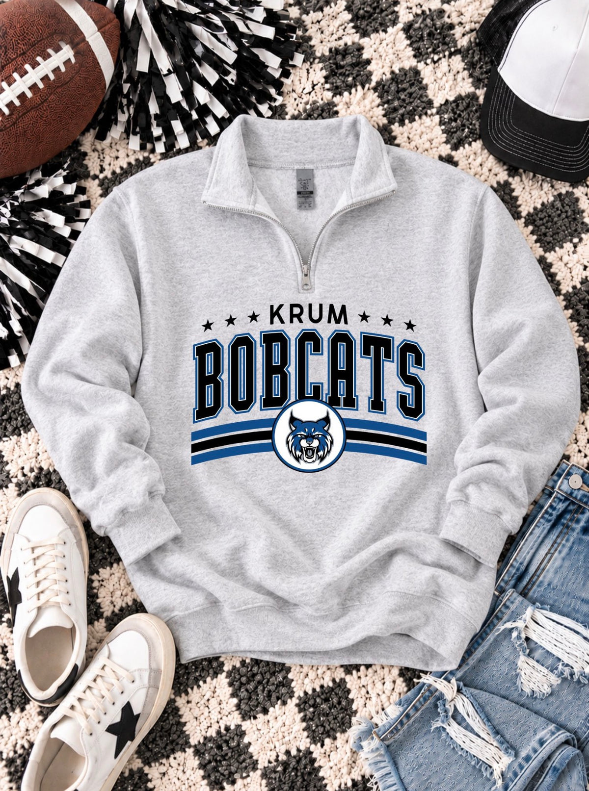 PREORDER | Krum Vintage Arched Mascot Quarter Zip