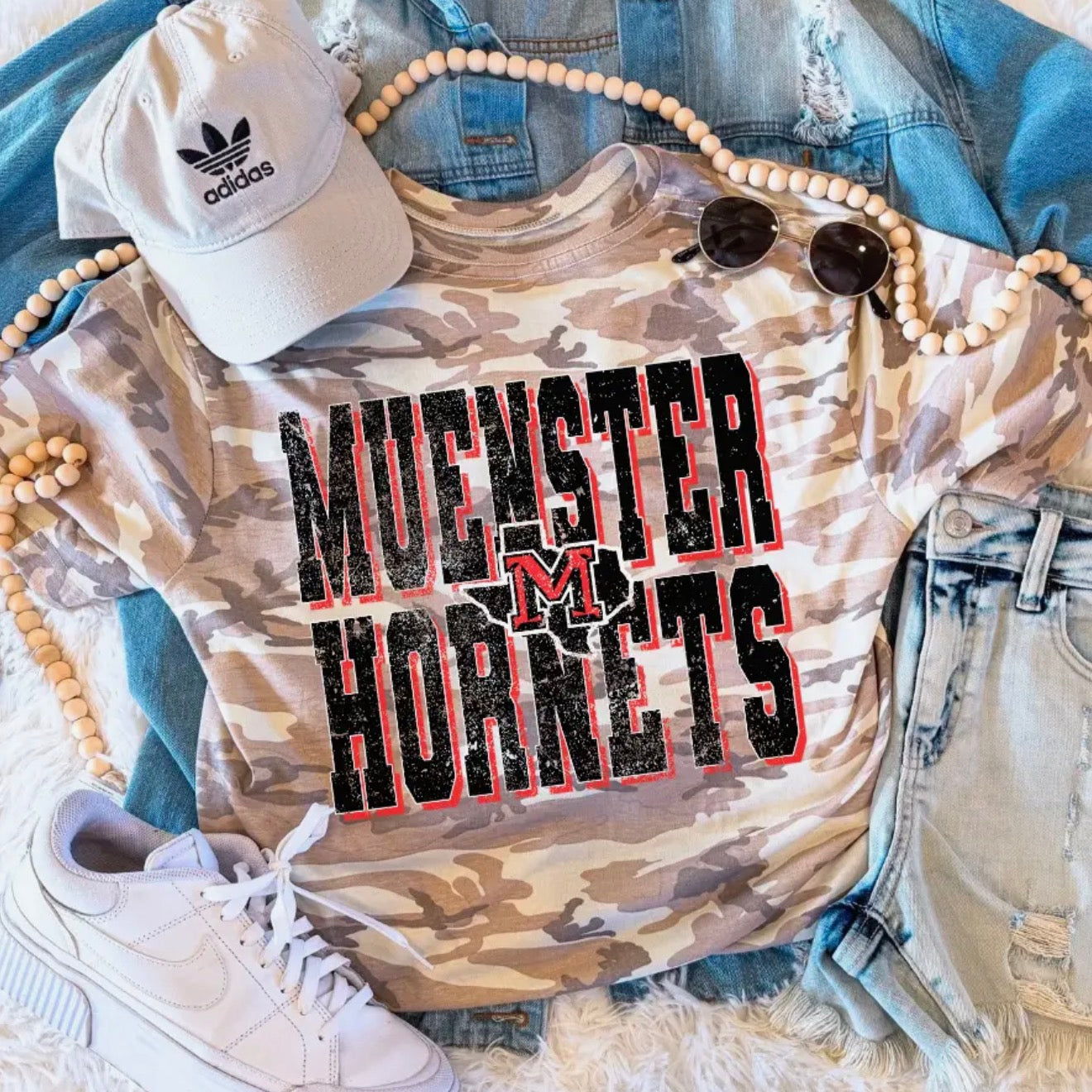PREORDER | Muenster Hornets Camo Tee