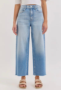 Cello | High Rise Crop Wide Leg w/Raw Hem