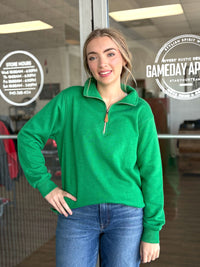 Green Miley Quarter Zip Pullover