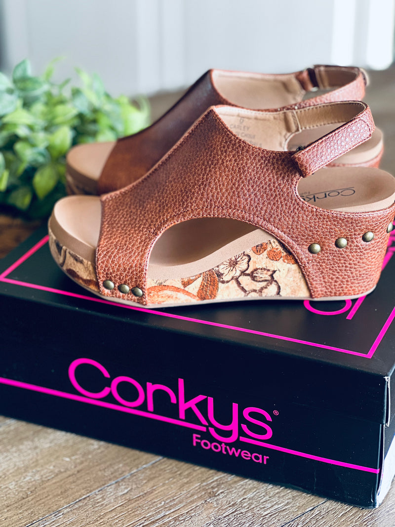 Corky’s Cognac Tumbled Carley Wedges