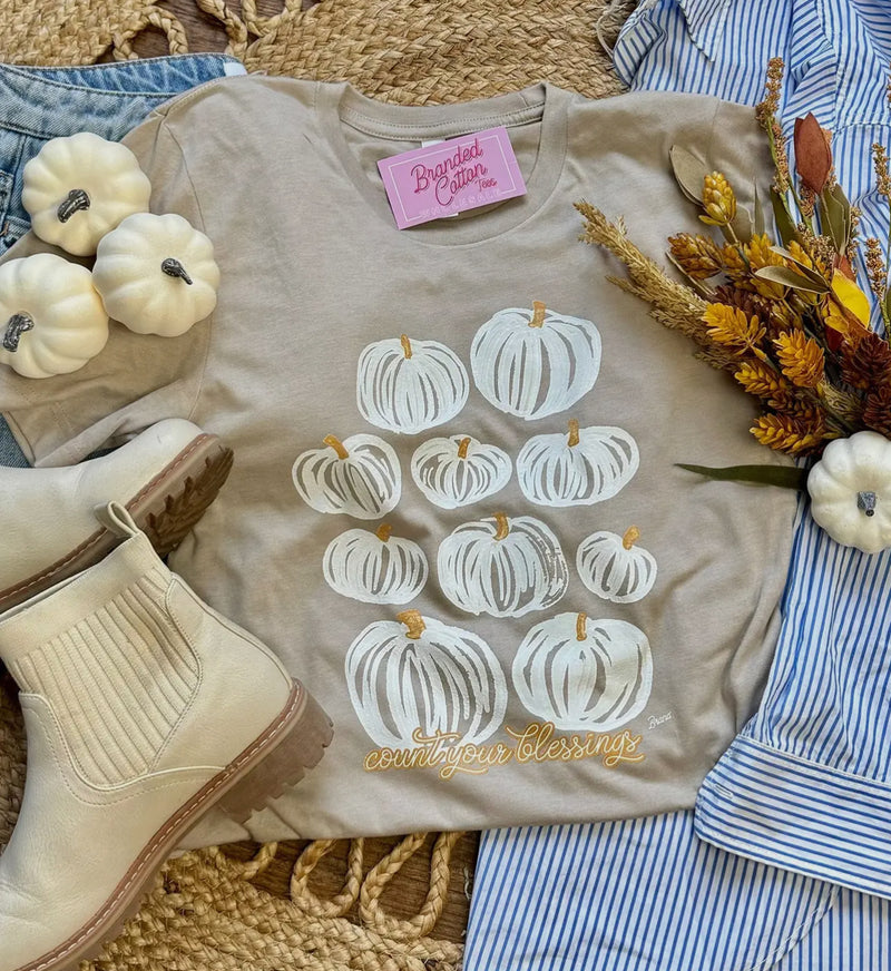 Count Your Blessings Pumpkin Tee
