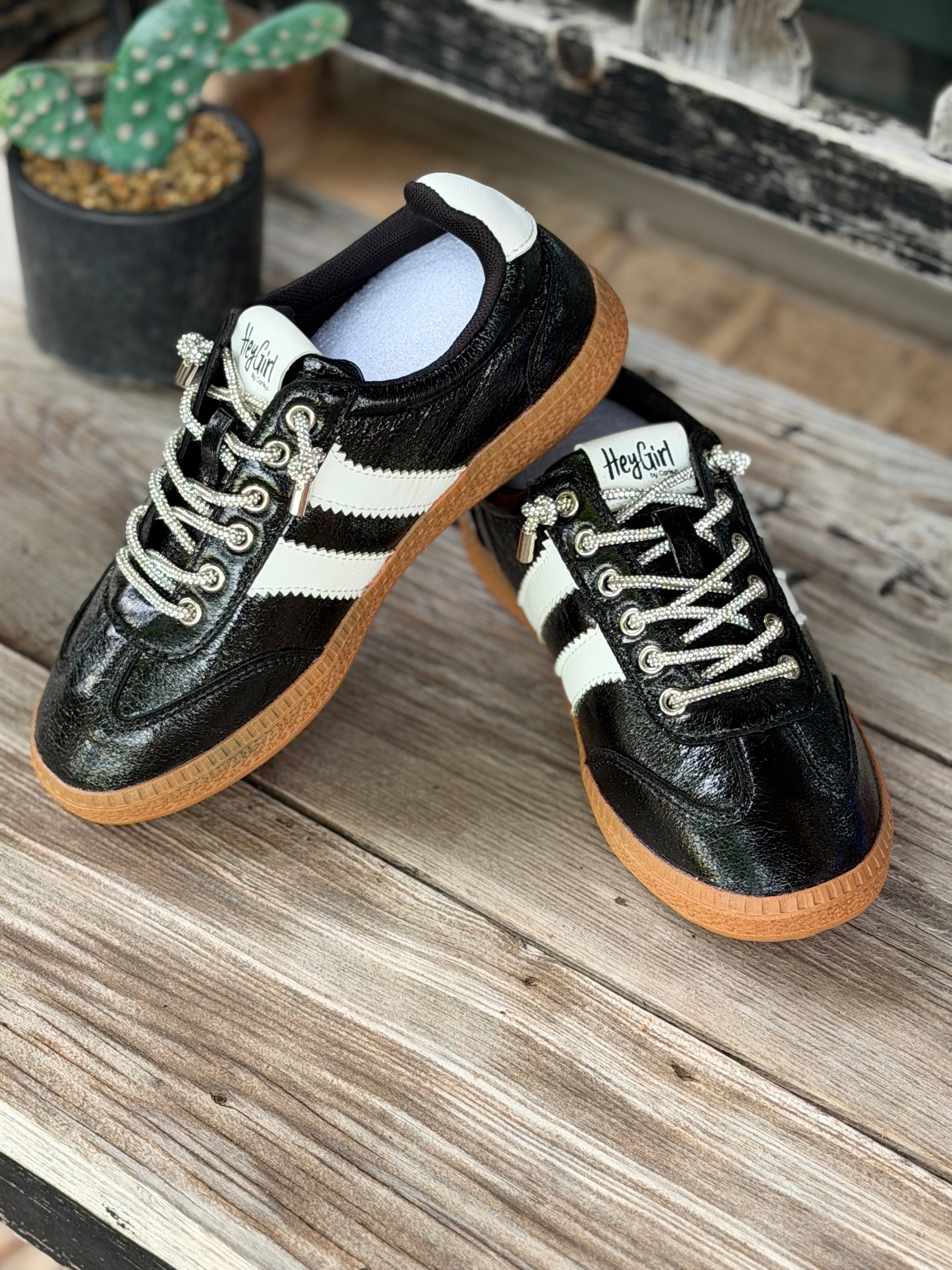 Corky’s Heads Up Black Metallic Sneaker