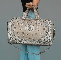 Tan Bandana Duffle Bag