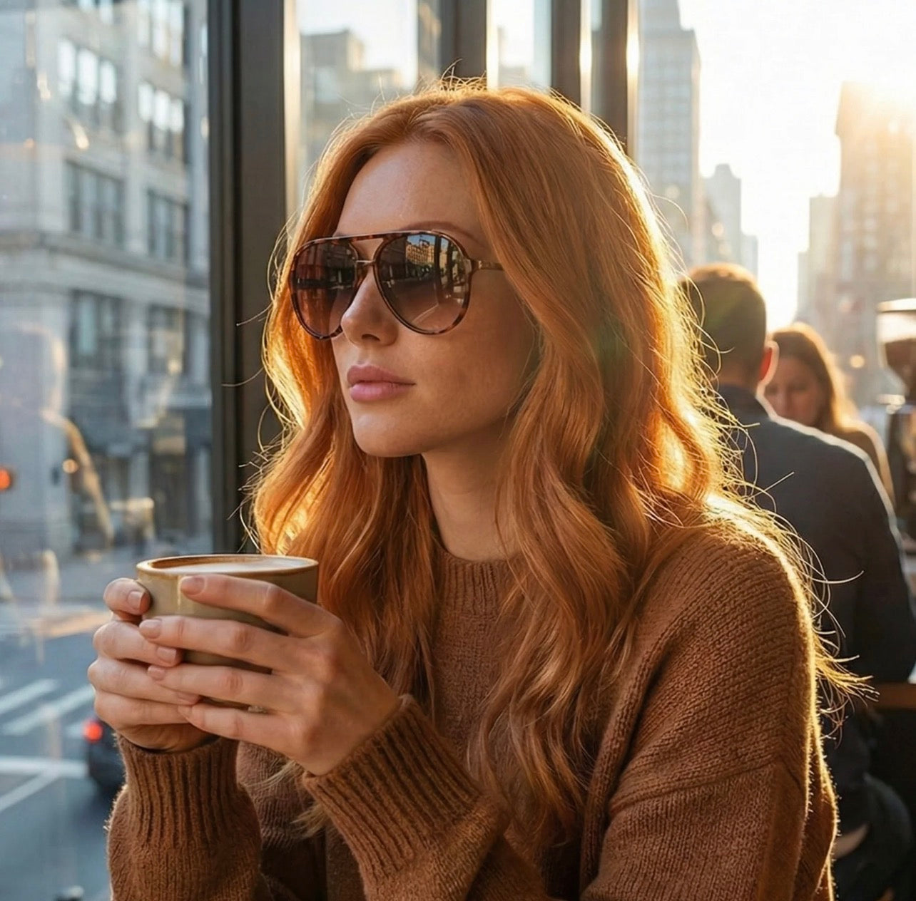 Earhart Dark Cheetah Aviator Glasses