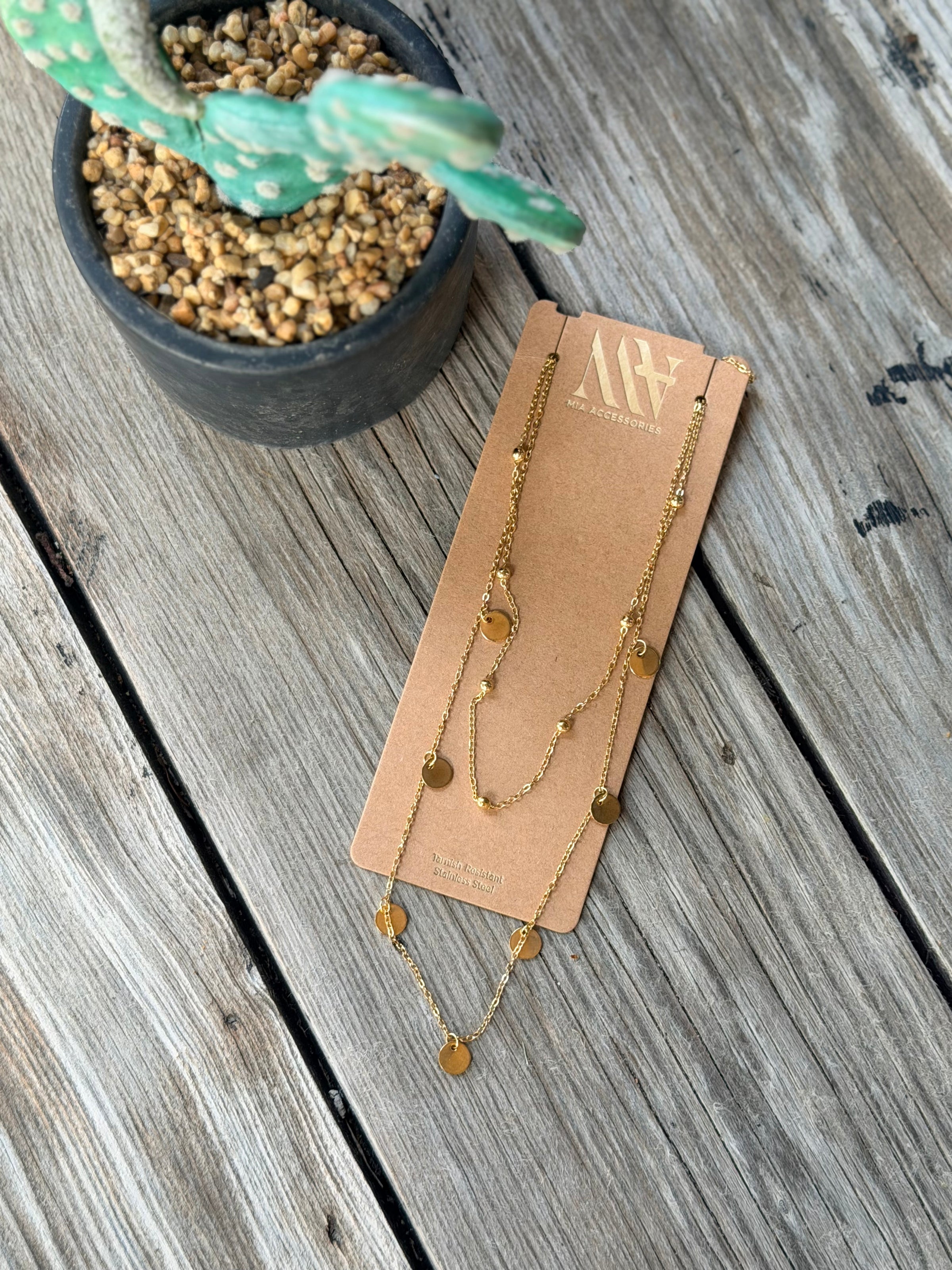 18K Gold Plated Waterproof Stainless Steel Chain Necklace
