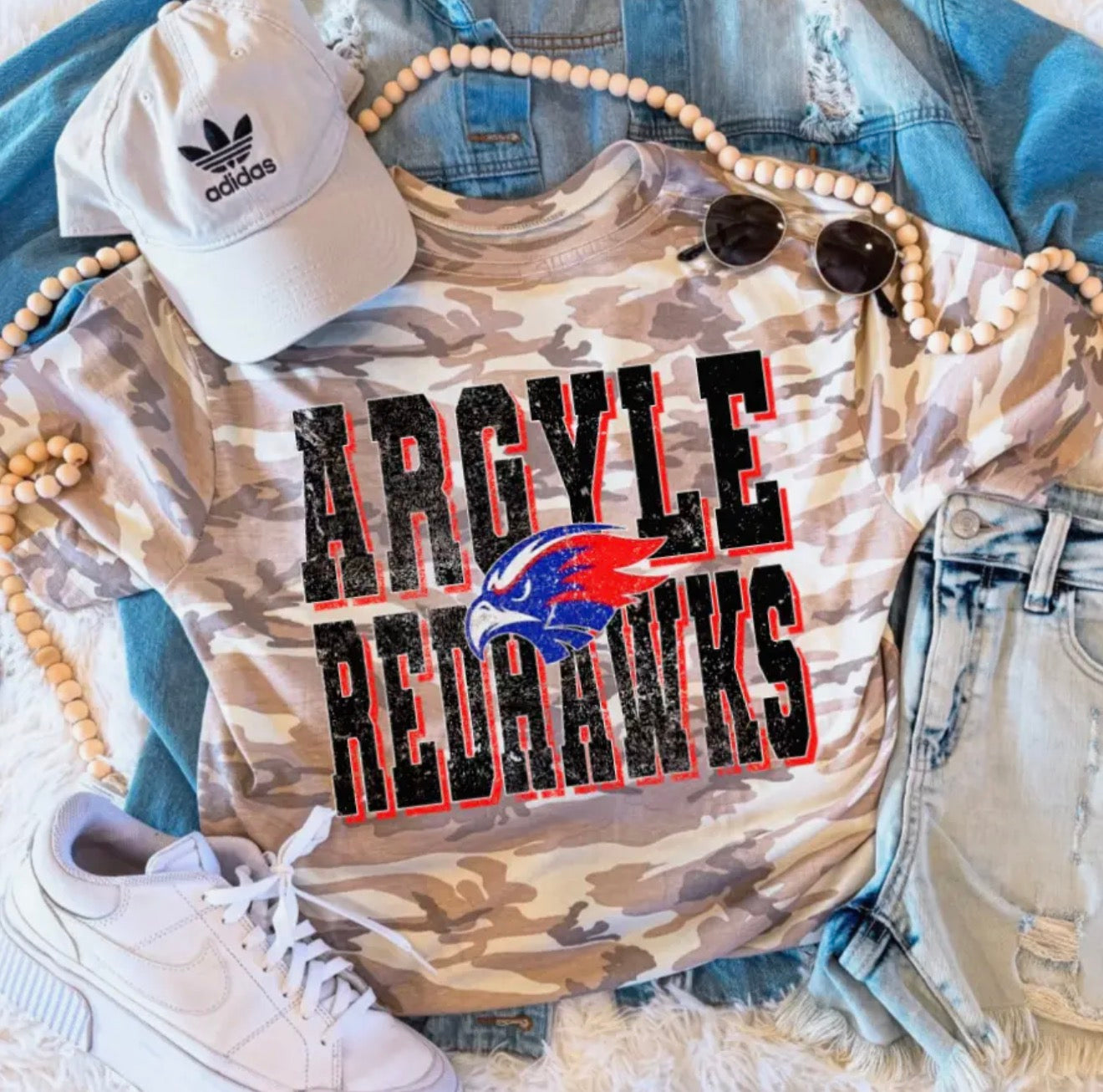 PREORDER | Argyle Redhawks Camo Tee