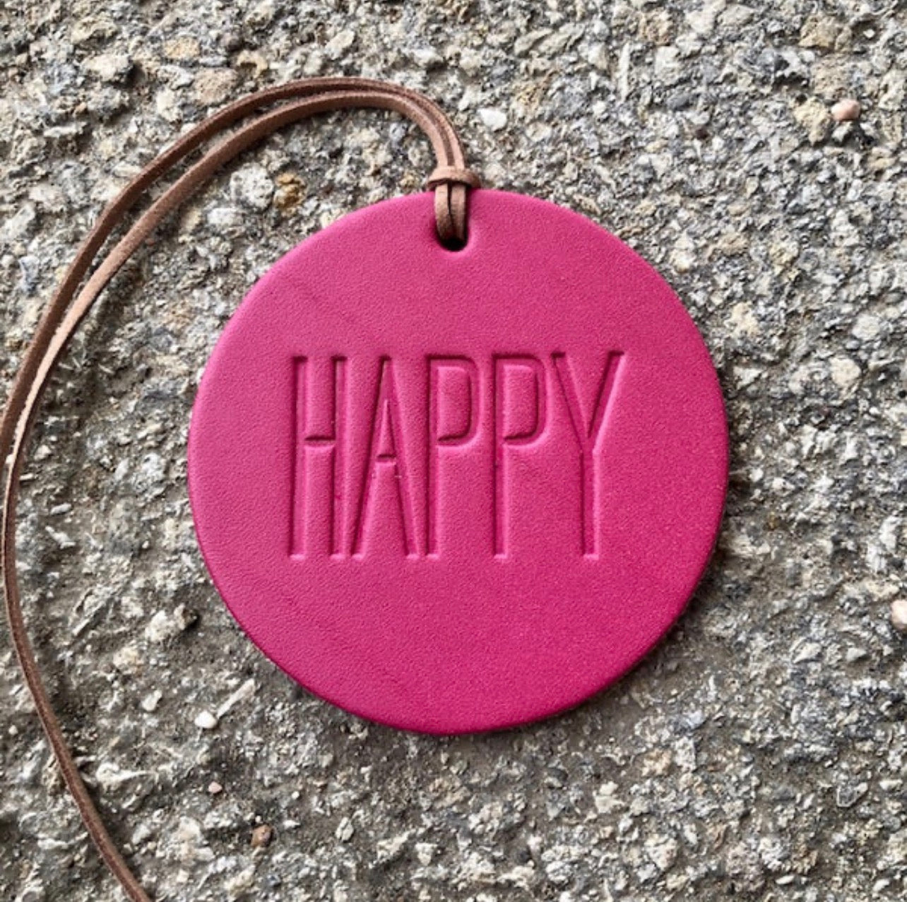 Pink Happy Leather Car Scent