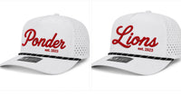 Ponder/Lions White Embroidered Performance Rope Hat