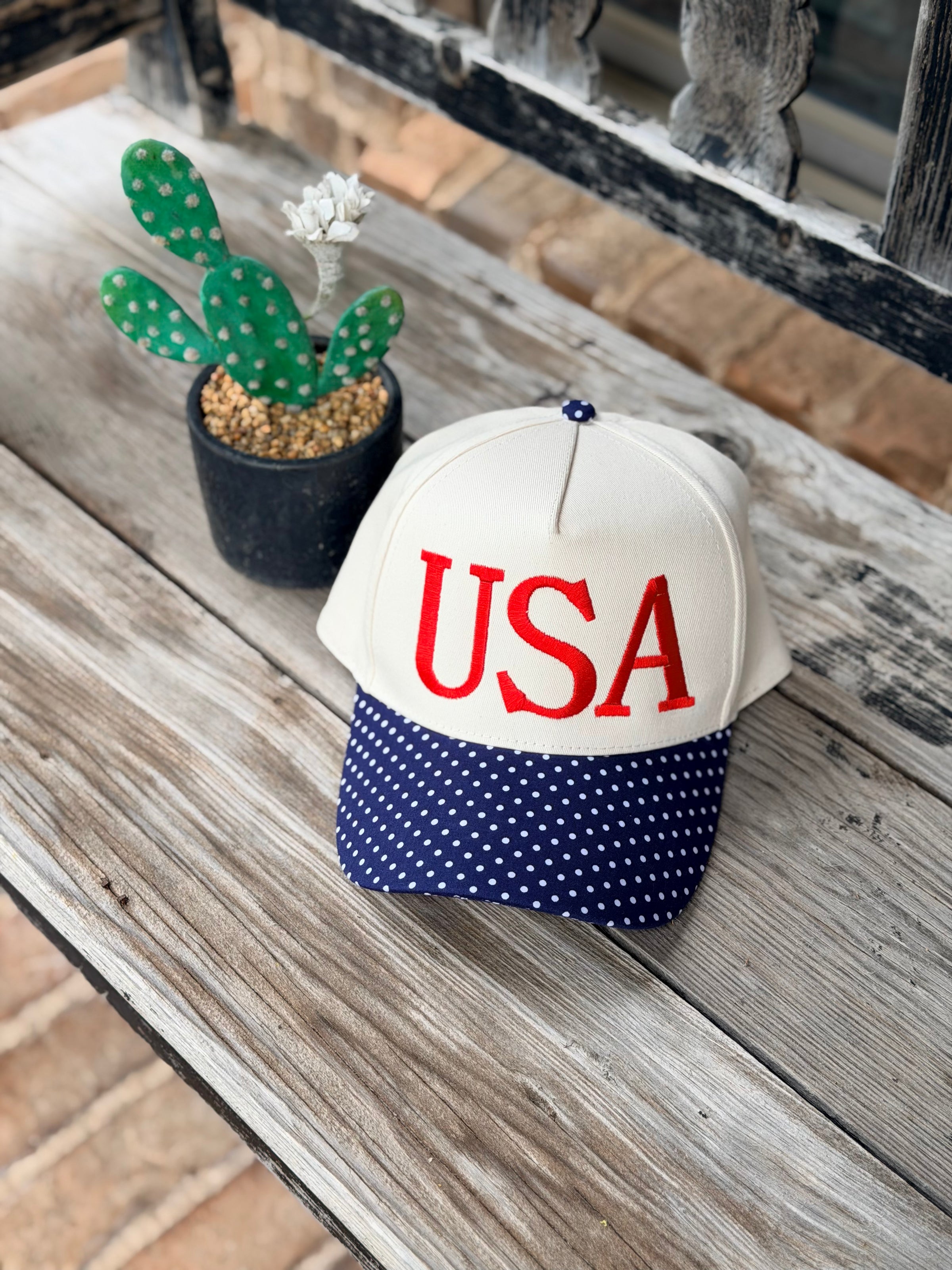 USA Navy Polka Dot Hat