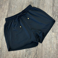 Black Drawstring Everyday Shorts