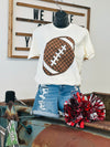 Neutral Checkered Football Tee