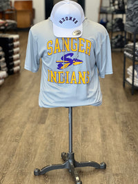 Sanger Indians Badger Short Sleeve Hoodie