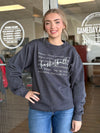 Basketball Words Charcoal Sweatshirt