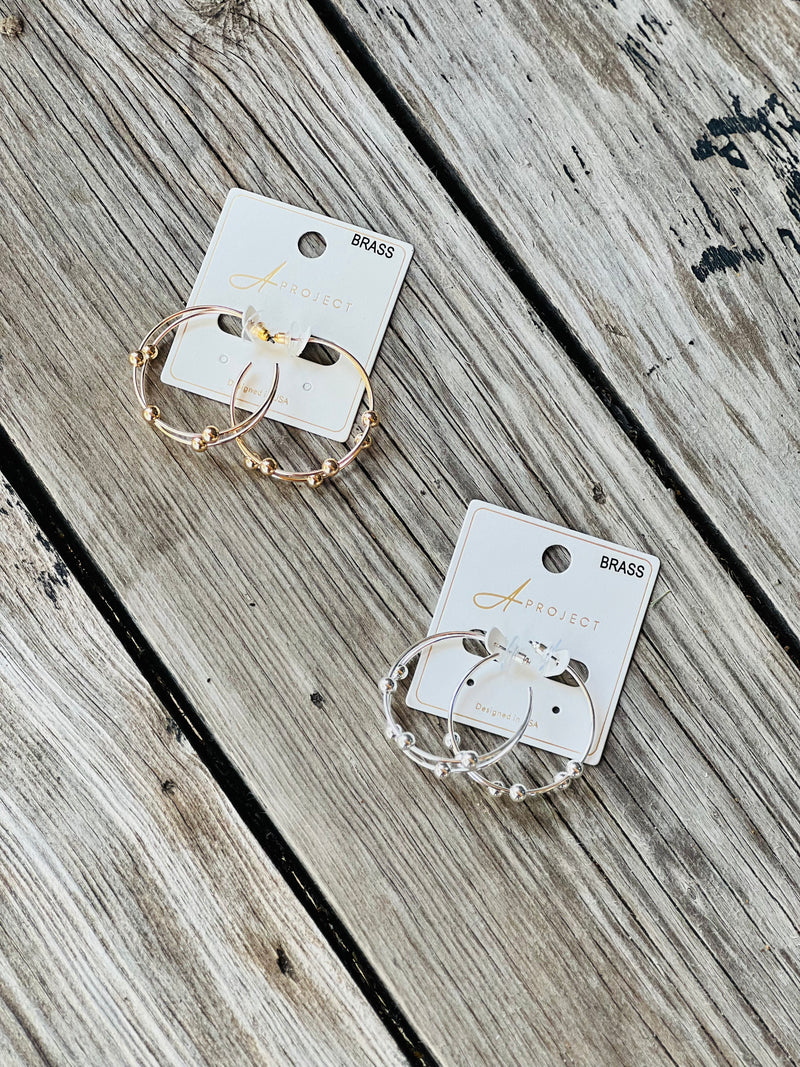 Dotted Lines Layered Hoop Earrings