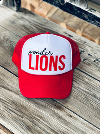 Ponder Lions Mixed Font Foam Hats