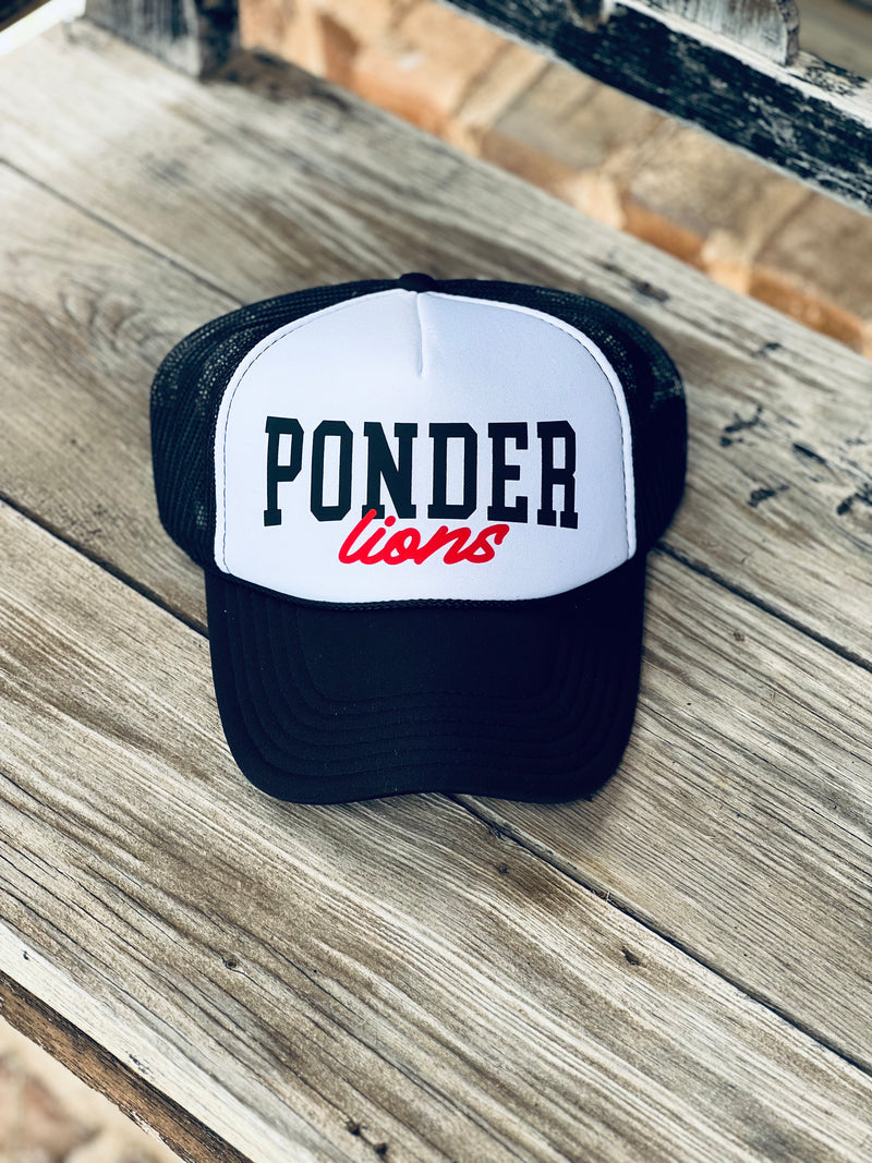 Ponder Lions Mixed Font Foam Hats