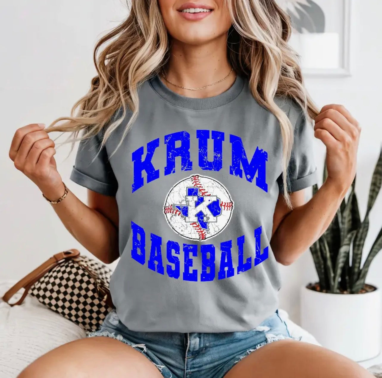 Krum Baseball Mascot Tee