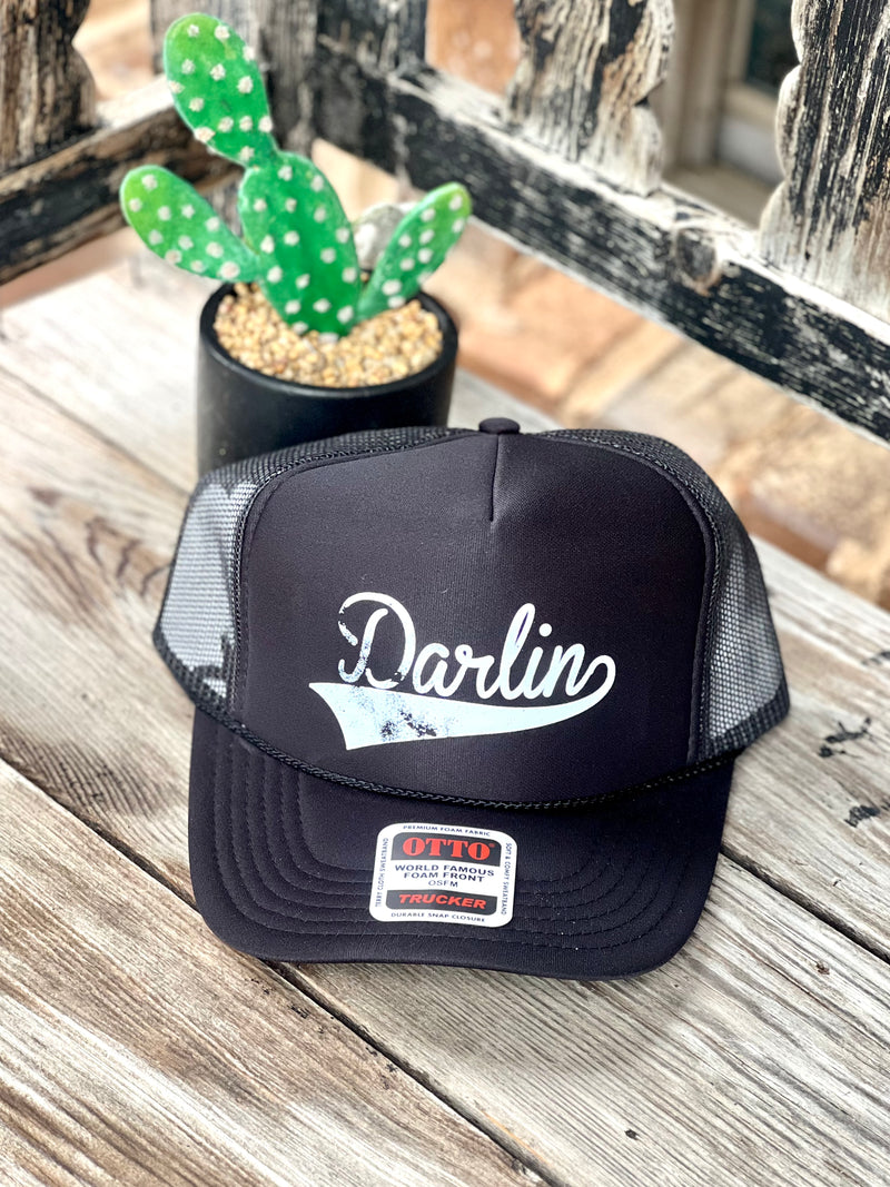 Darlin Printed Black Foam Hat