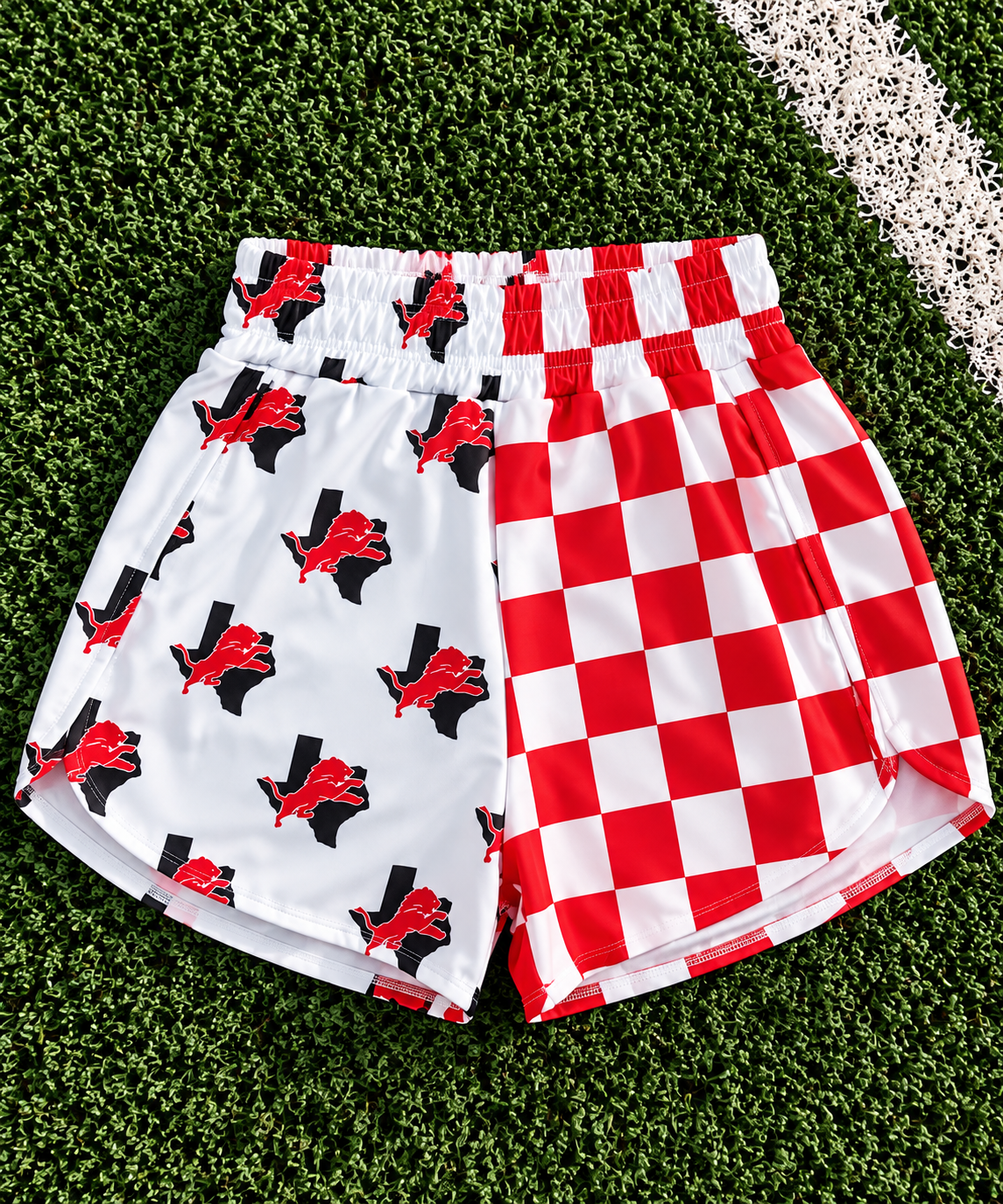 REORDER | Lions Checkered Split Shorts **ETA 3-4weeks