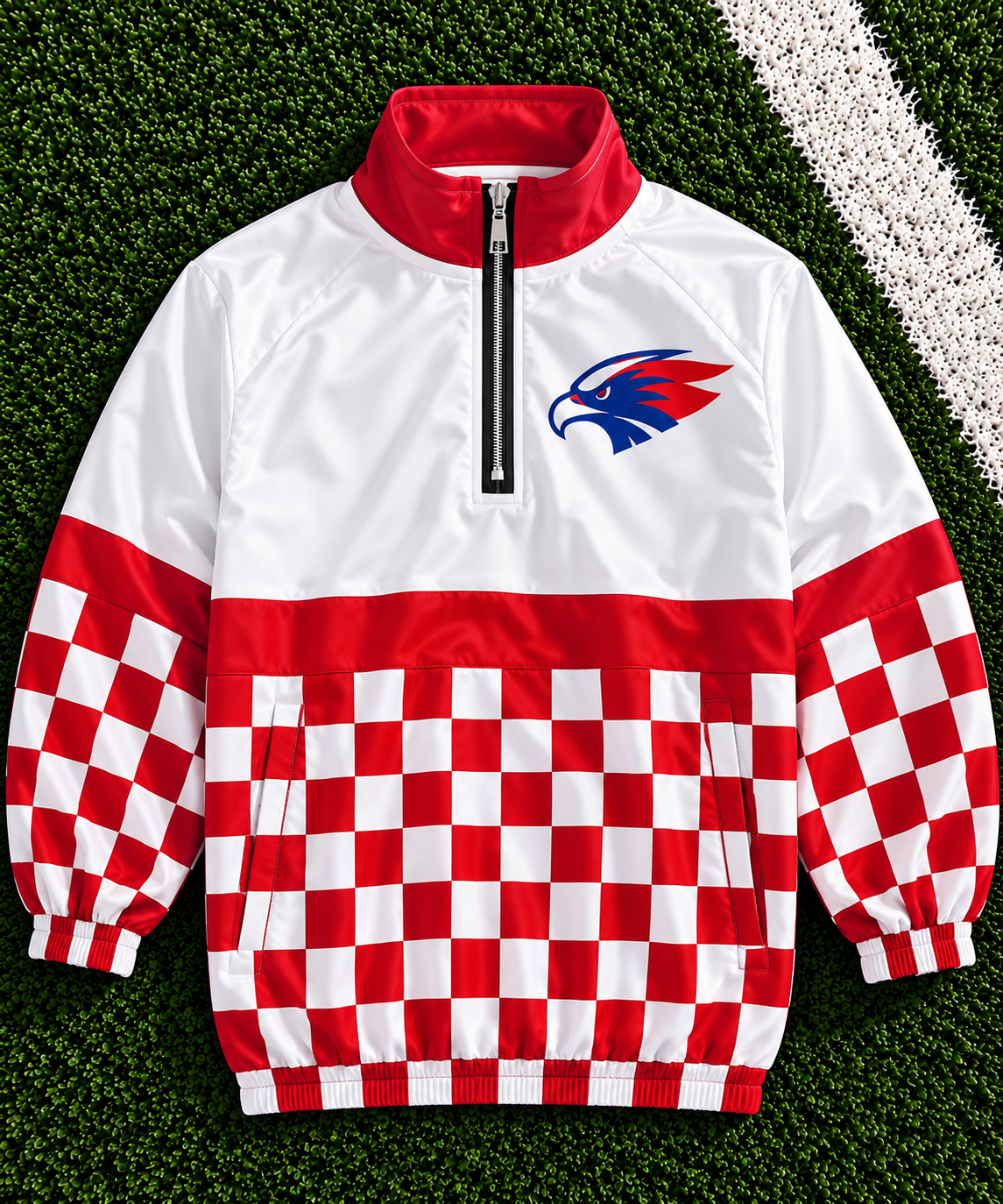 REORDER | Redhawks Checkered Scuba Pullover **ETA 4-6weeks