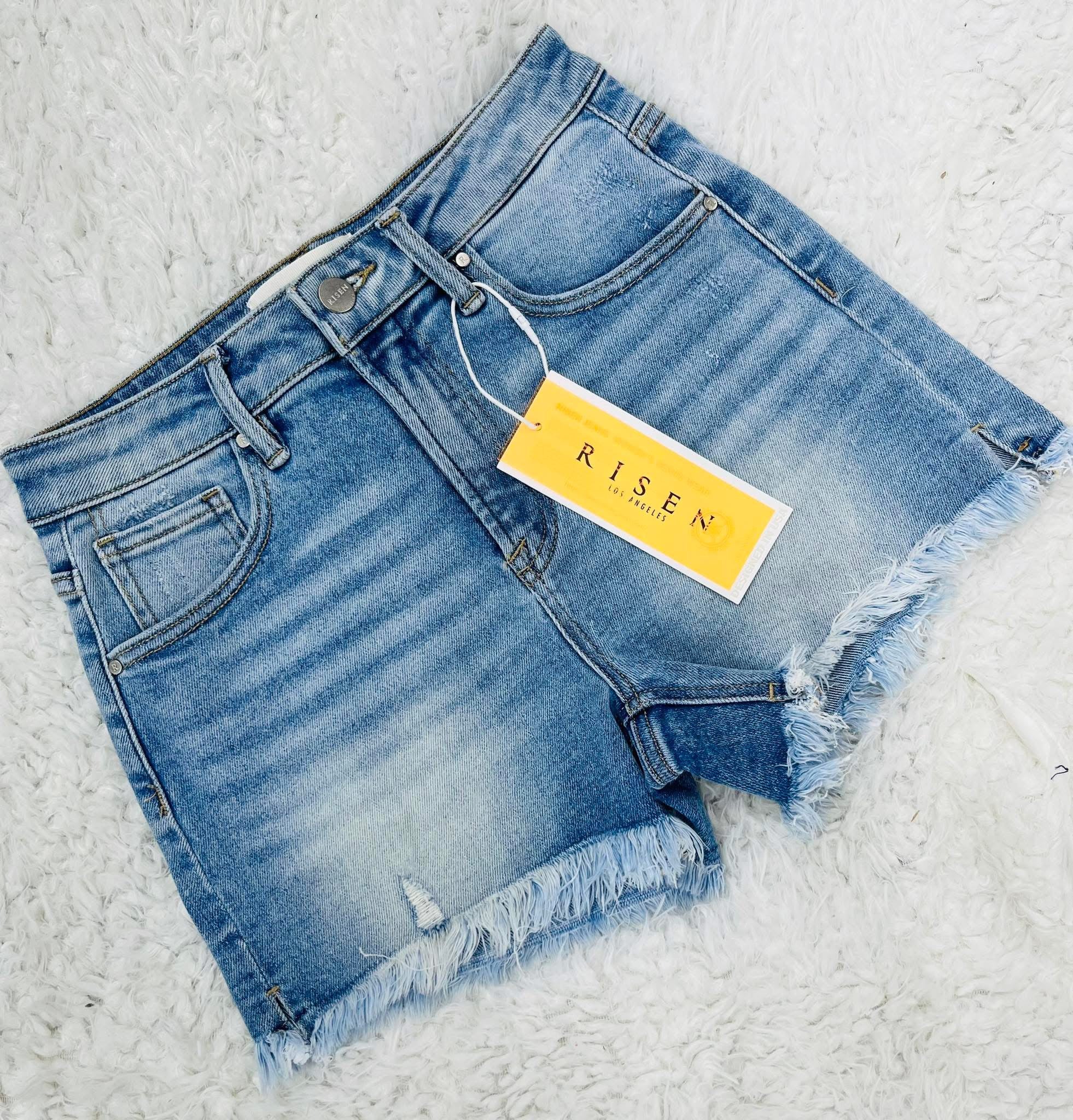 Risen | Hi Rise Side Slit Shorts