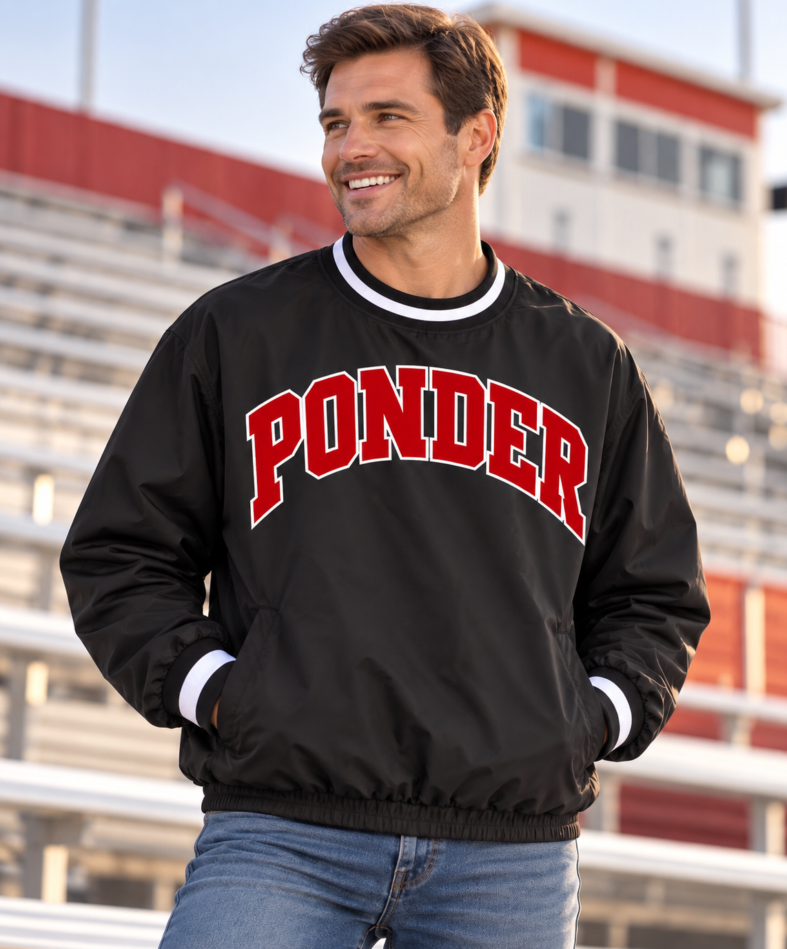 PREORDER | Ponder Black Lined Windbreaker Pullover
