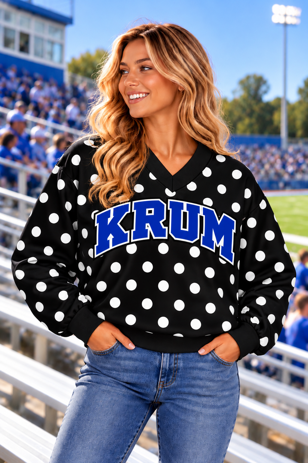 PREORDER | Krum Black Polka Lined Windbreaker Pullover