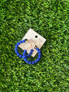 Royal Blue Matte Clay Ball Hoops