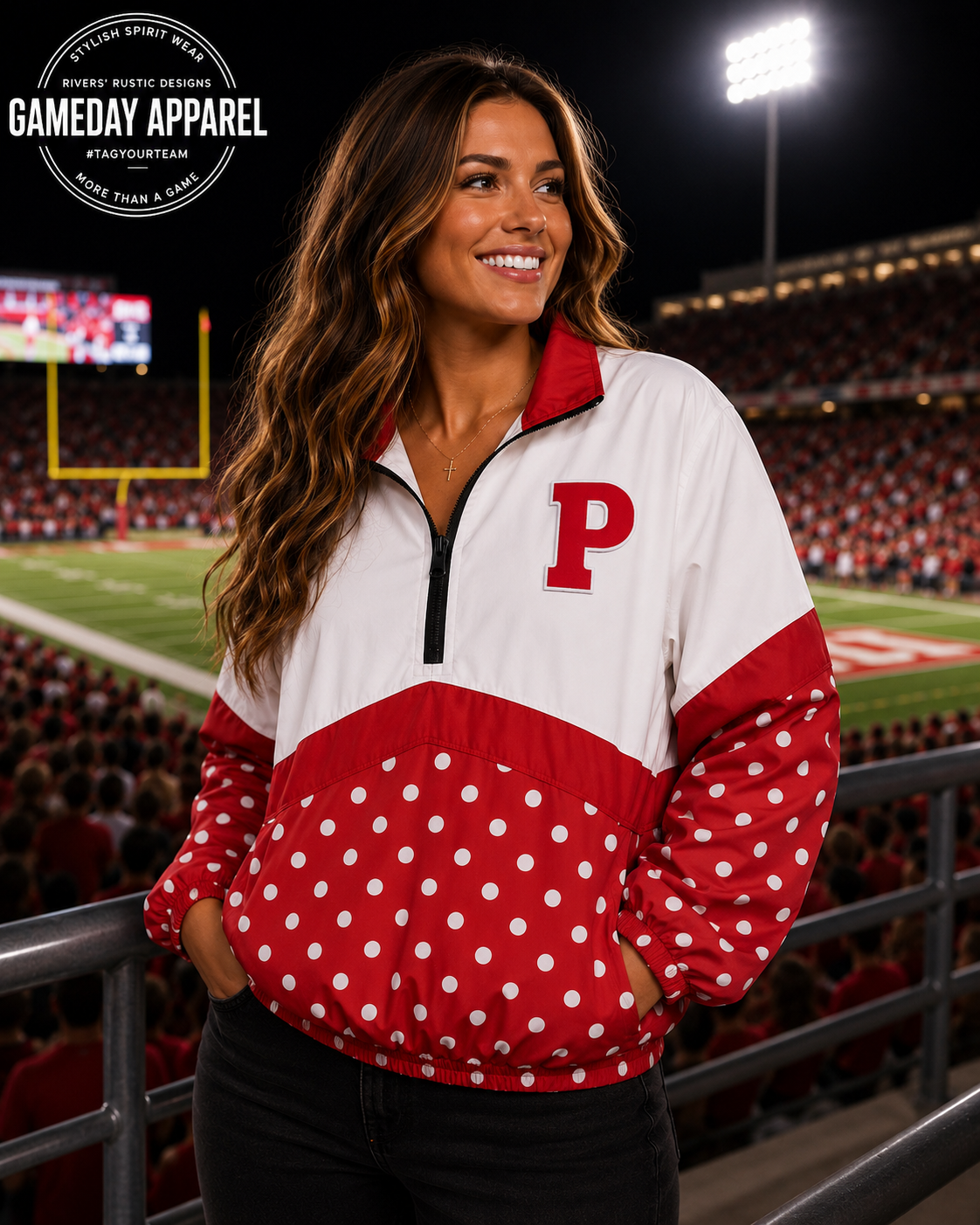 PREORDER | P Polka Scuba Pullover **ETA 4-6weeks