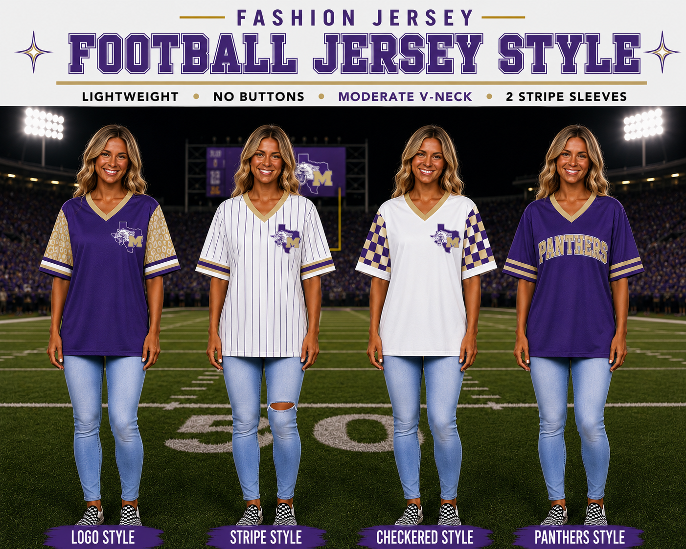PREORDER | Mart Panthers Mixed Football Jerseys **ETA 4-6weeks