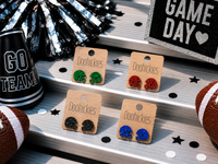 Glitter Helmet Stud Earrings