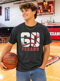 Go Texans Comfort Color Basketball Tee