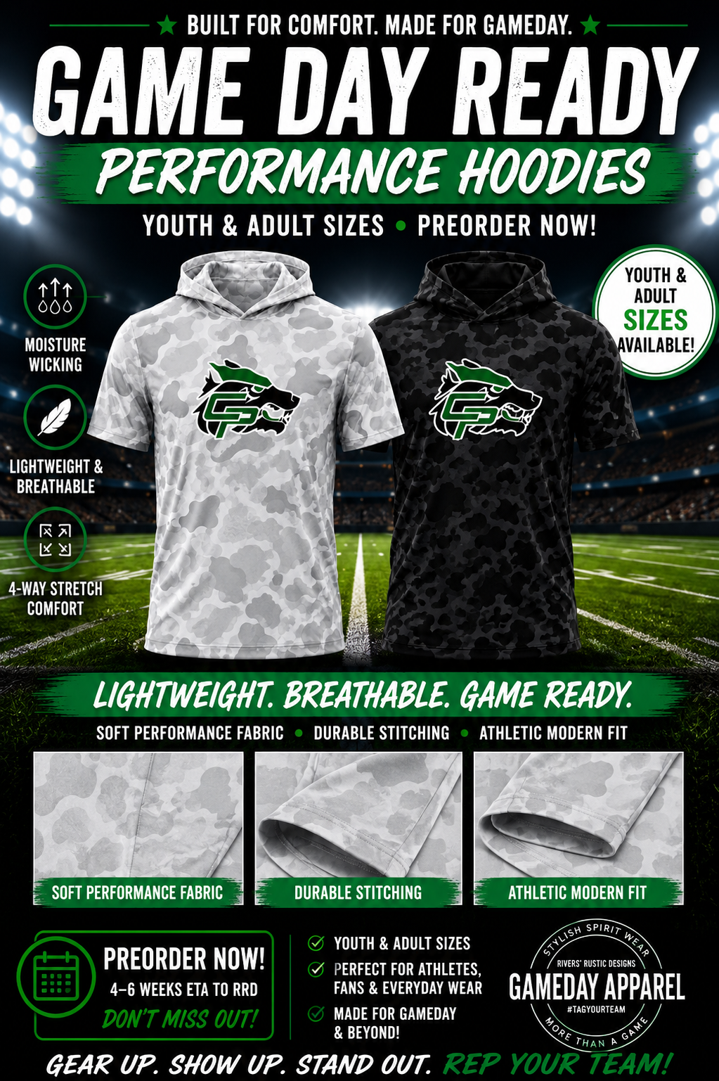 PREORDER | Cedar Park Camo Performance Hoodie