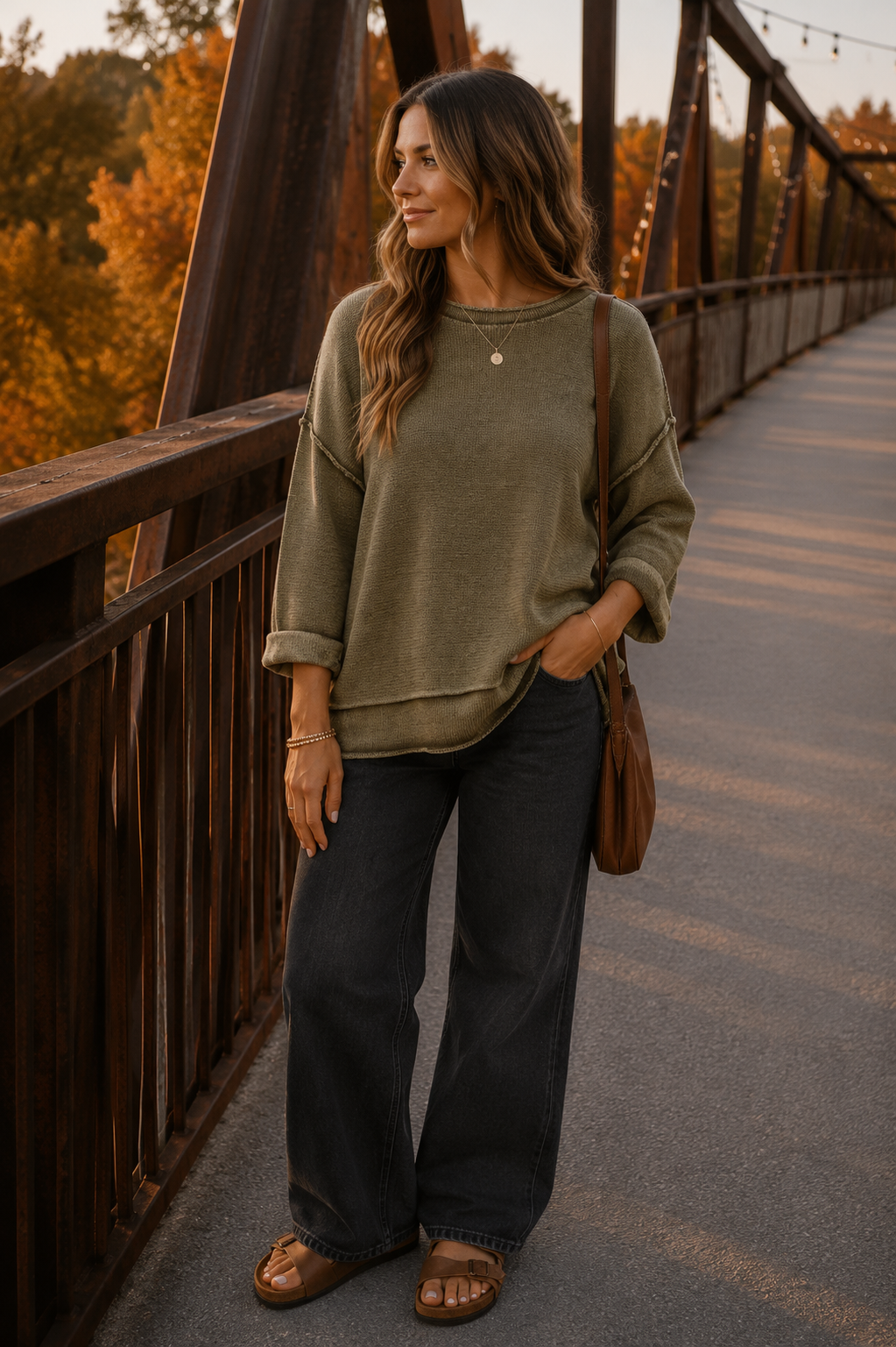 Mocha Washed Inverted Seam Short Sleeve Sweatshirt