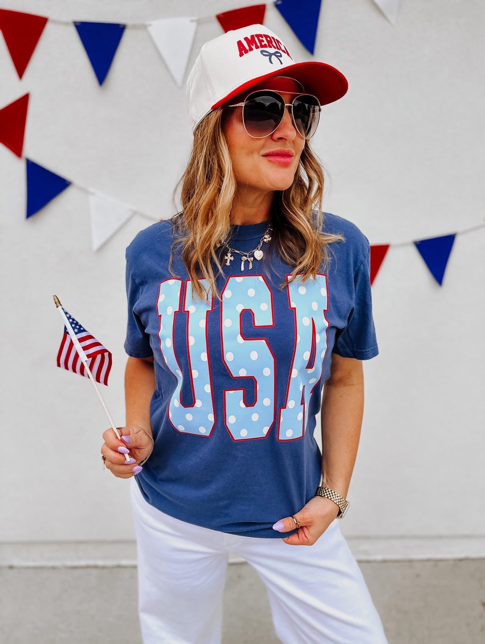 Polka Dot USA Comfort Color Tees