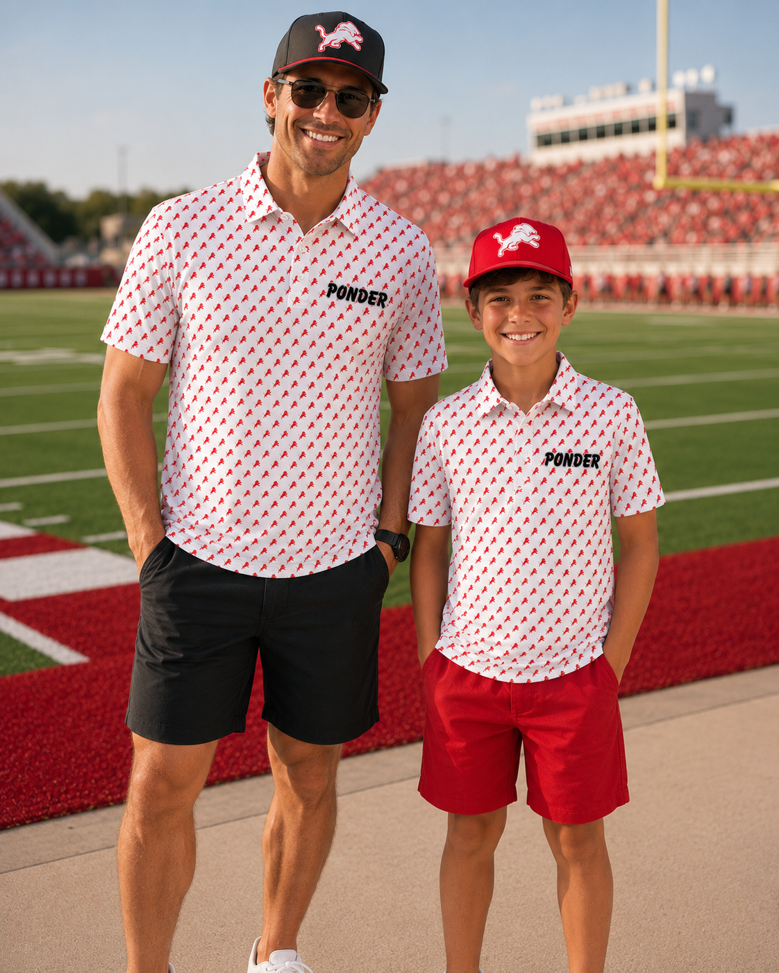PREORDER | Ponder Embroidered Lions Mascot Polo
