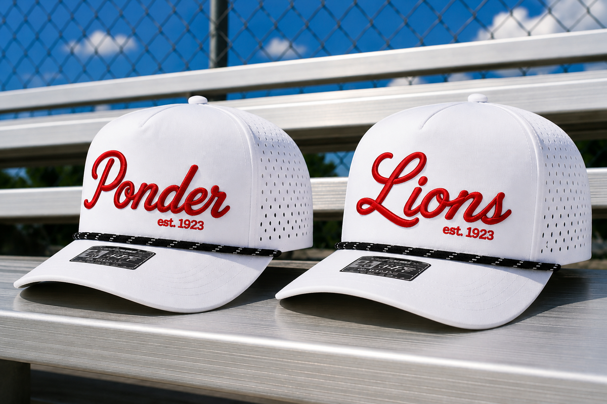 Ponder/Lions White Embroidered Performance Rope Hat