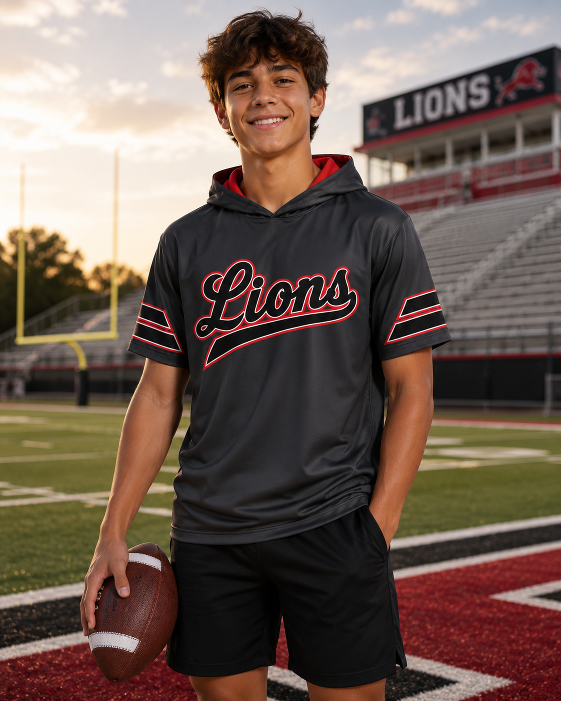 PREORDER | Lions Charcoal Varsity Performance Hoodie