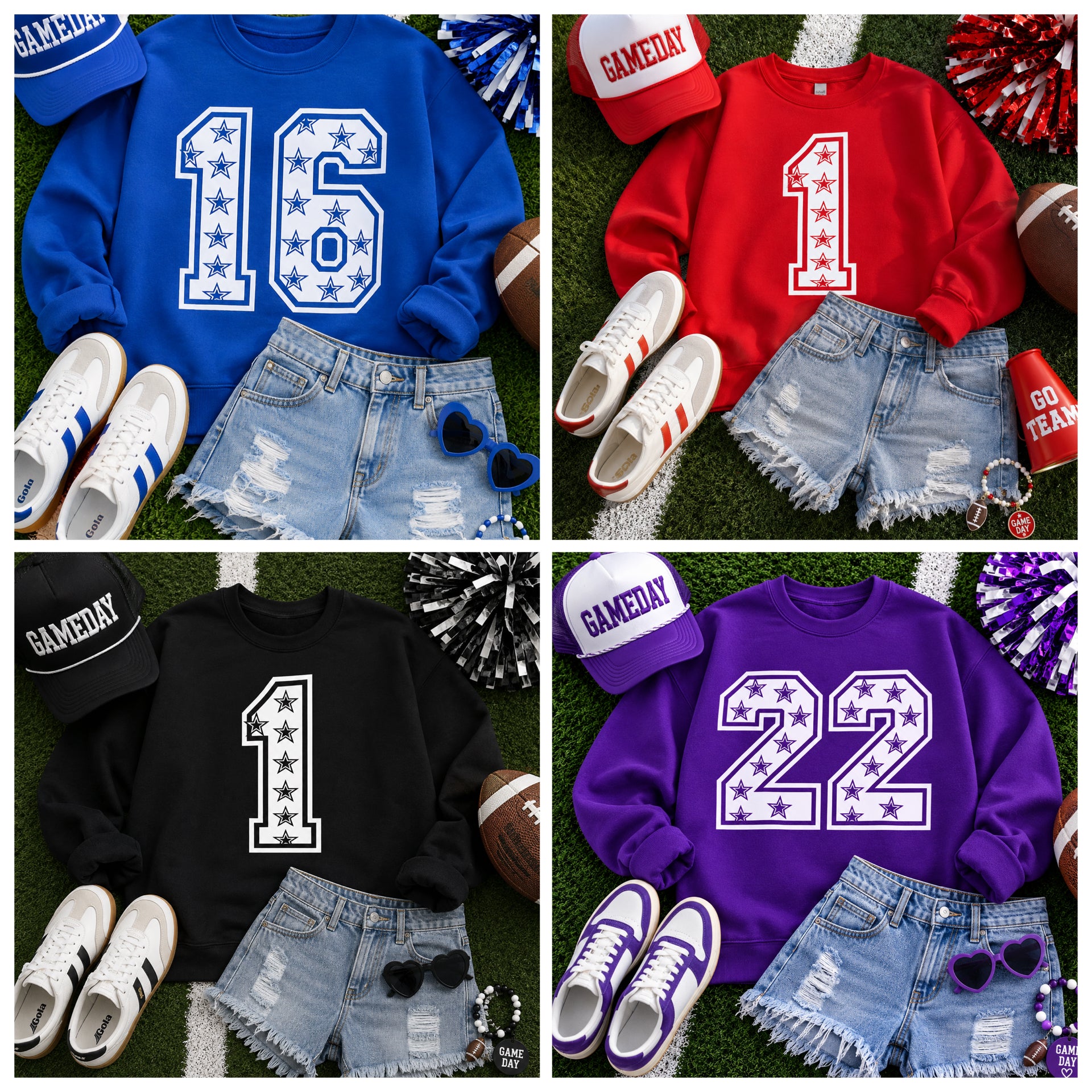 PREORDER | Star Custom Number Crew Sweatshirt