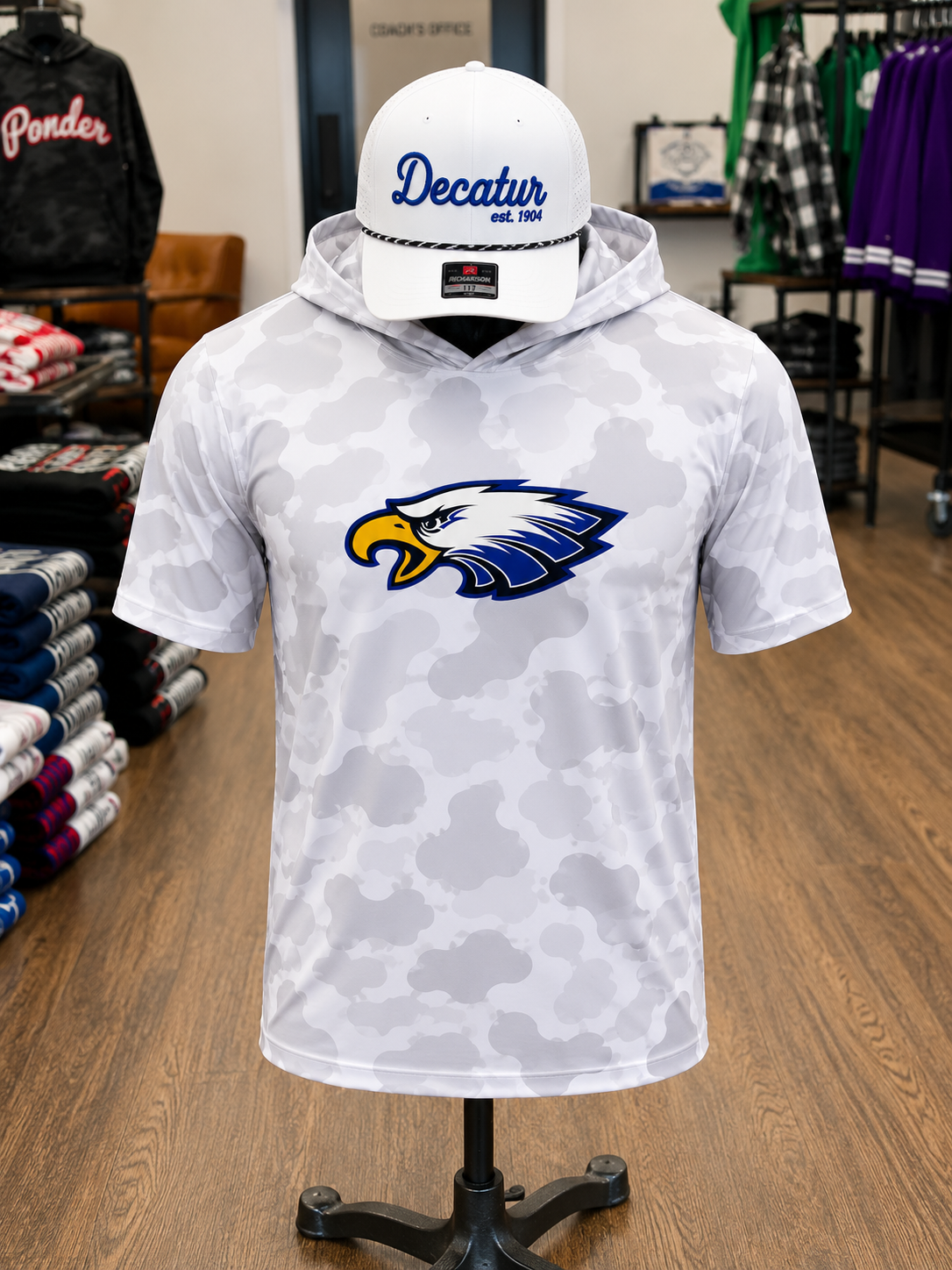 REORDER | Blue Eagles White Camo Performance Hoodie