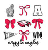 Argyle Eagles Gameday Bow Tee