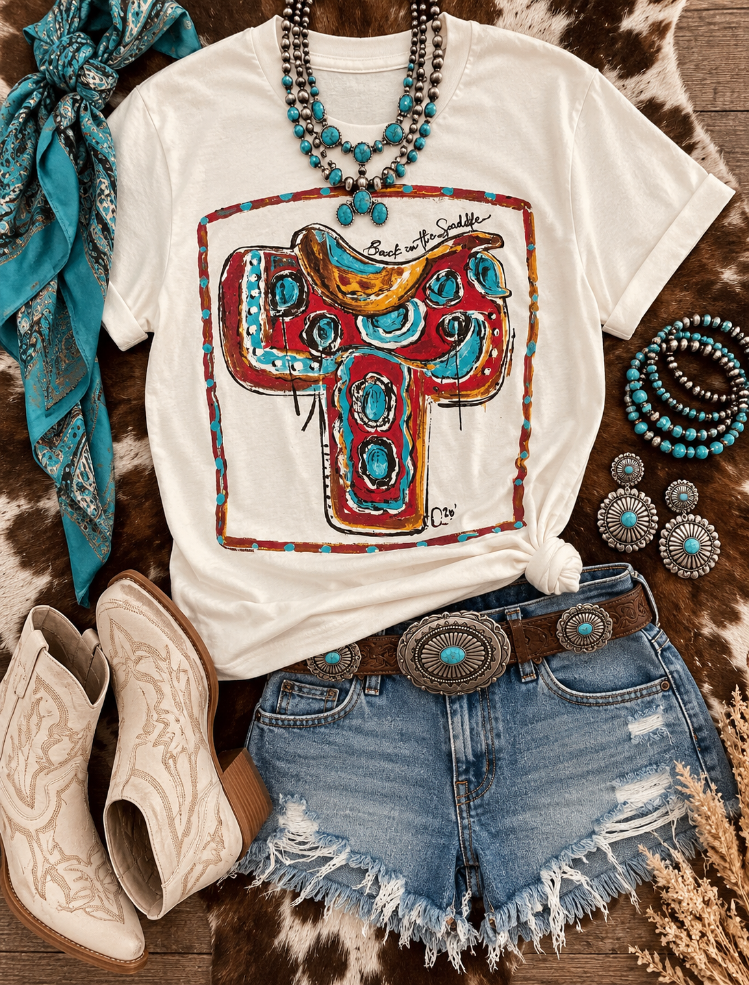 Back in the Saddle Western Tee