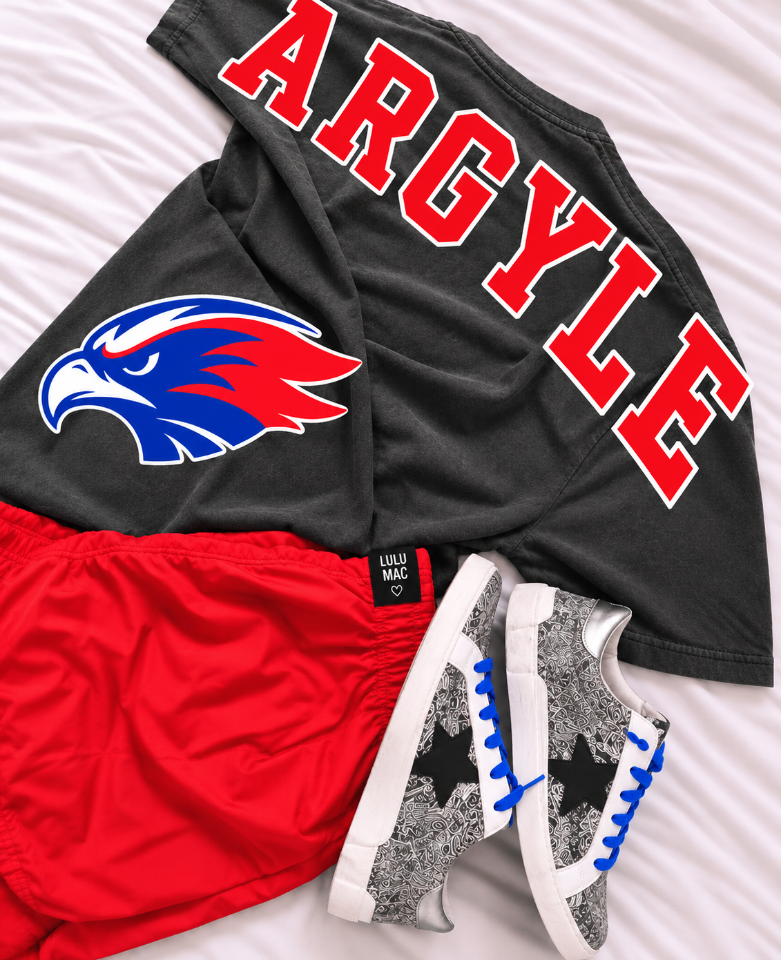 PREORDER | Argyle Redhawks Oversized Print Side Mascot Tee *ETA 3-4weeks