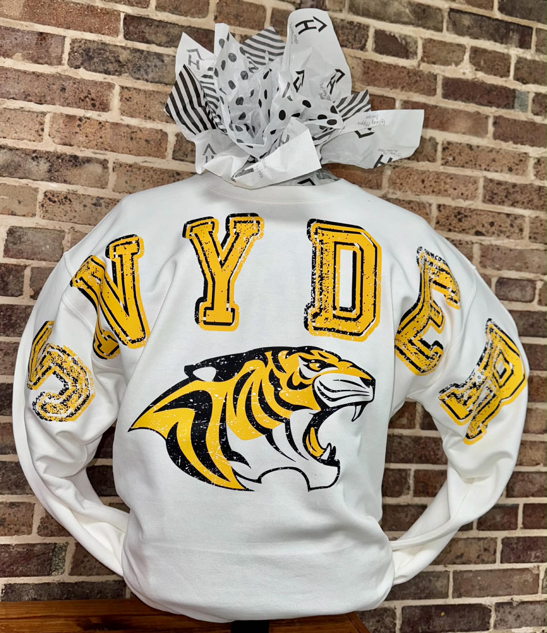 Snyder Tigers Distressed Crossbody Sweatshirt