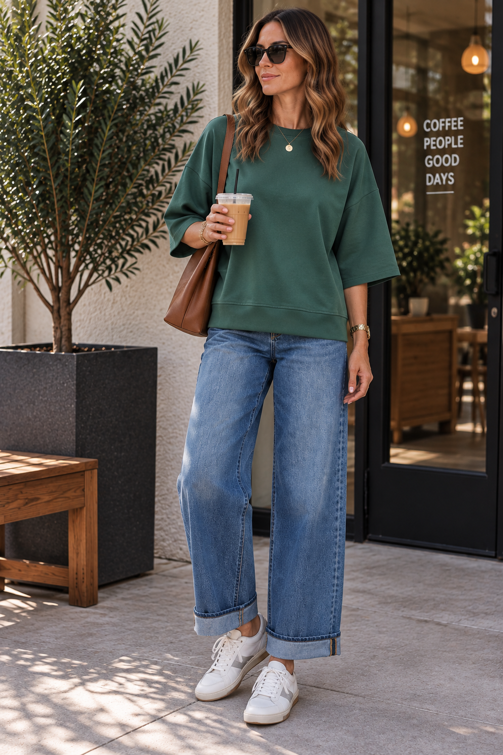 Hunter Washed Crew Neck Relaxed Fit Top