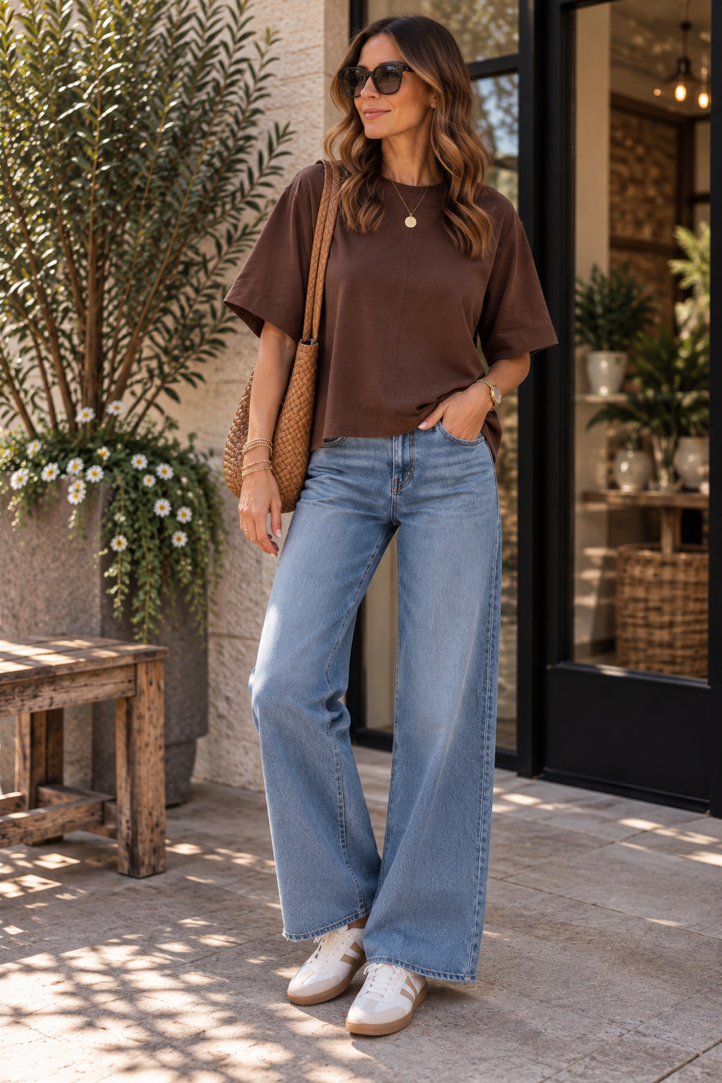 Chestnut Suede Swing Top