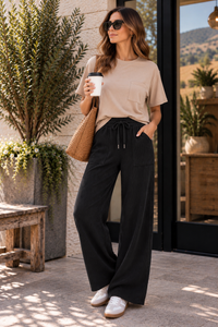 Dark Taupe Crew Neck Pocket Tee