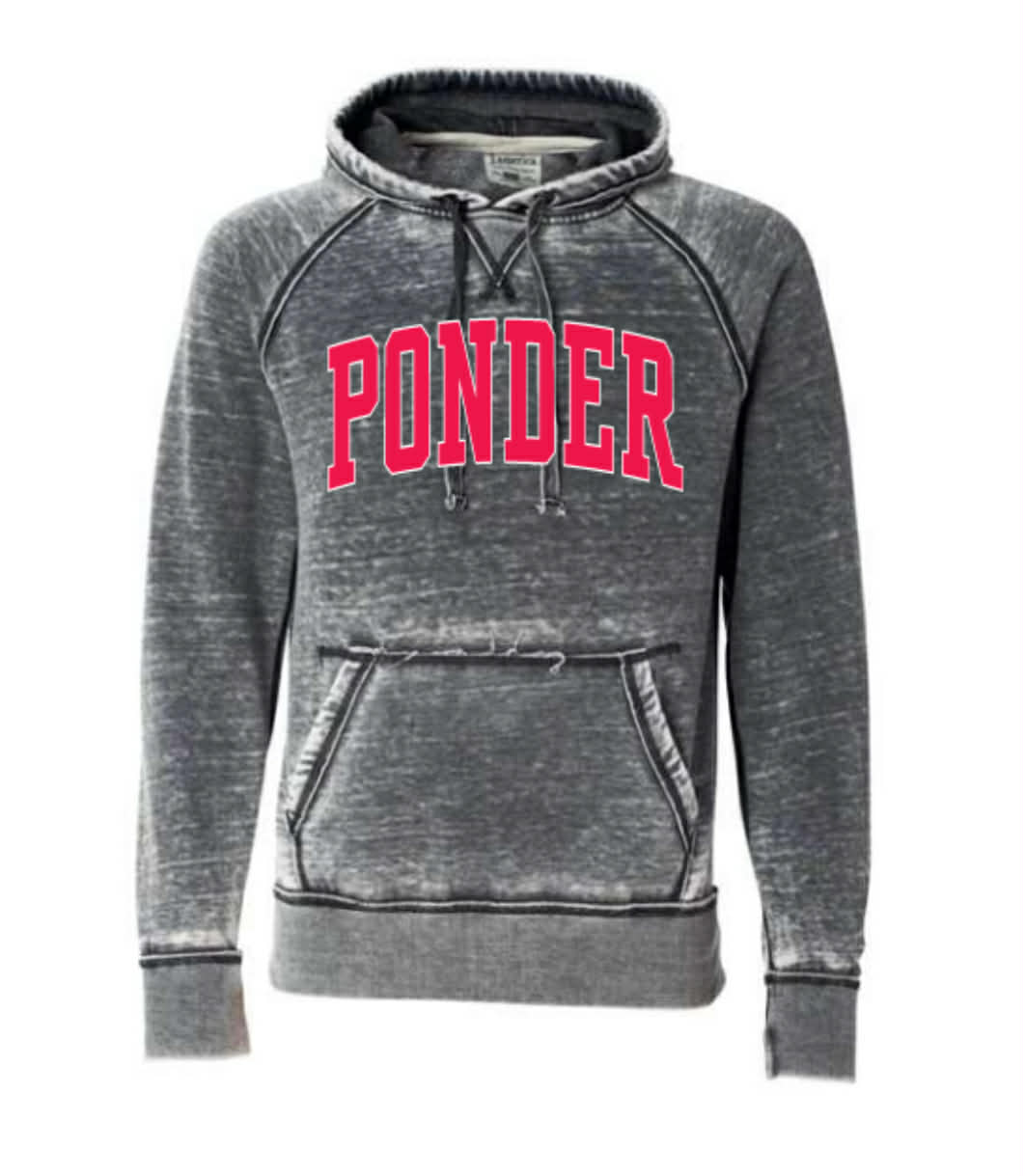 Acid Wash Ponder Mascot Hoodie