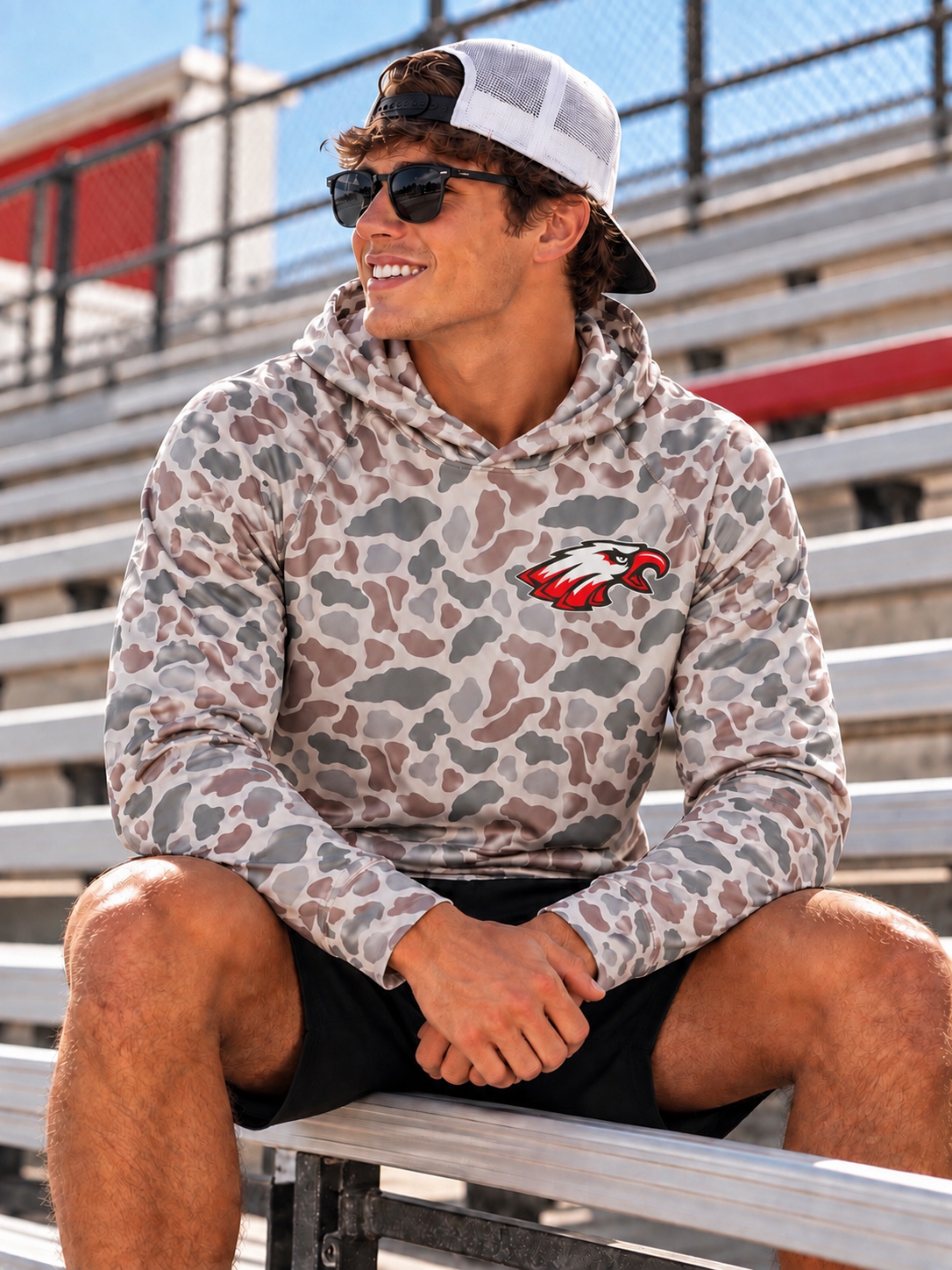 PREORDER | Pocket Red Eagle Deer Camo Performance Hoodie